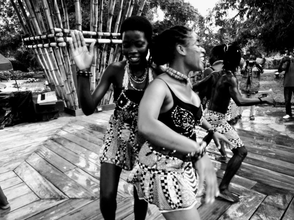 Tsirkormpam - African history dance group performing at Kakum